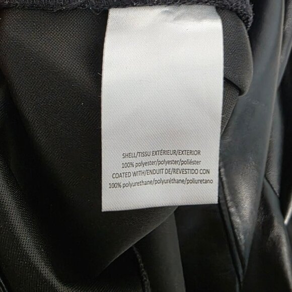 H by Halston Vegan Leather Black Cropped Ankle Pants XL - Picture 11 of 16